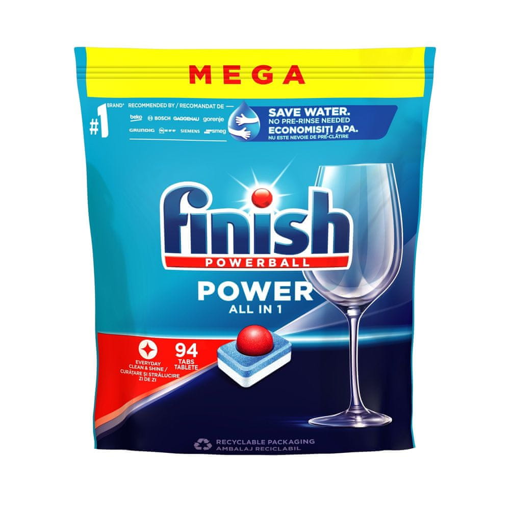 Finish Power All in 1 tablety do umývačky riadu 94 ks